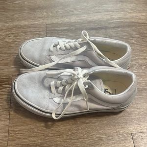 Size 6 women’s light grey vans old skool